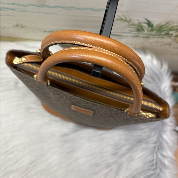 NINA RICCI Vintage Brown and Tan Monogram Tote - Picture 3 of 9